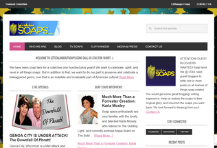 Website 
	letstalkaboutsoaps.com desktop preview