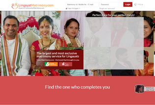 Website 
	lingayatmatrimony.com desktop preview