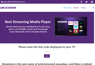 Website 
	linkactivationroku.com desktop preview