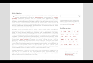 Website 
	listakrzystka.pl desktop preview