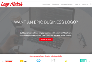 Website logomaker.co.za desktop preview