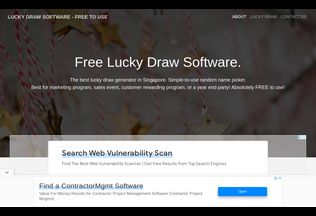 Website 
	lucky-draw.sg desktop preview