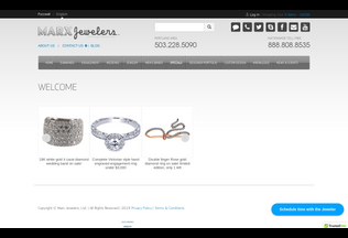 Website 
	marxjewelers.com desktop preview