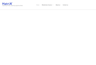 Website matrixtraining.ie desktop preview