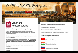 Website 
	mein-visum.de desktop preview