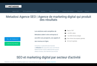 Website 
	metadosi.fr desktop preview