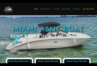 Website 
	miami-rent-boat.com desktop preview