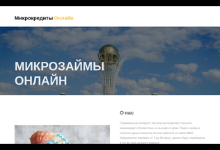 Website 
	microloans.kz desktop preview