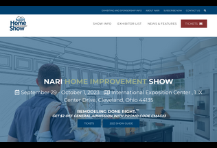 Website 
	narihomeshow.com desktop preview