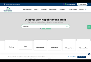 Website 
	nepalnirvanatrails.com desktop preview