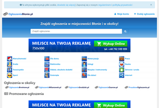 Website ogloszeniablonie.pl desktop preview