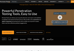 Website 
	pentesttools.com desktop preview