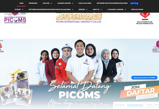 Website picoms.edu.my desktop preview