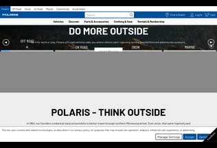 Website 
	polaris.com desktop preview