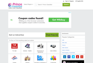 Website 
	princeclassified.com desktop preview