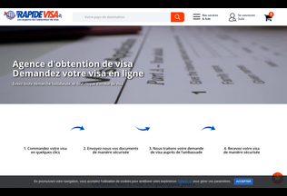 Website 
	rapidevisa.fr desktop preview