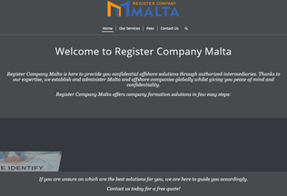 Website 
	registercompanymalta.com desktop preview