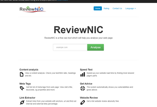 Website 
	reviewnic.com desktop preview