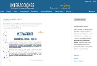 Website 
	revistainteracciones.com desktop preview