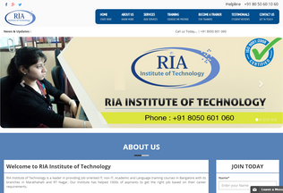 Website 
	riainstitute.co.in desktop preview