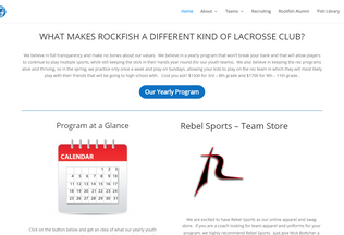 Website 
	rockfishlax.com desktop preview