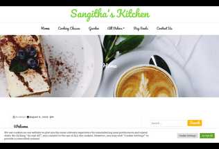 Website sangithaskitchen.com desktop preview