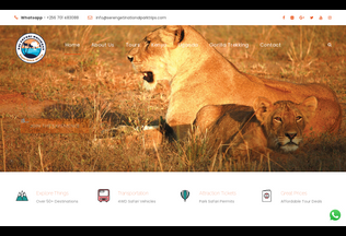 Website 
	serengetinationalparktrips.com desktop preview