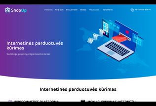 Website 
	shopup.lt desktop preview