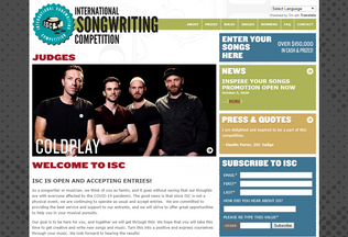 Website 
	songwritingcompetition.com desktop preview