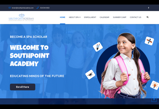 Website 
	southpointacademy.org desktop preview