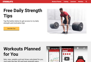 Website 
	stronglifts.com desktop preview