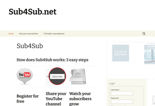 Website sub4sub.net desktop preview