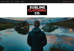 Website 
	sublimeclothingco.com desktop preview