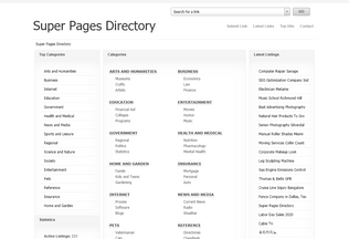 Website 
	superpagesdirectory.com desktop preview