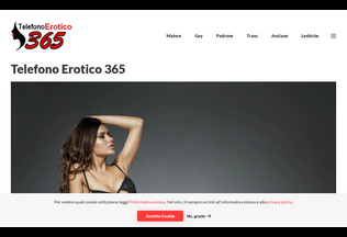 Website 
	telefonoerotico365.it desktop preview