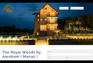 Website theroyalwoods.in desktop preview