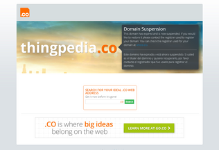 Website thingpedia.co desktop preview