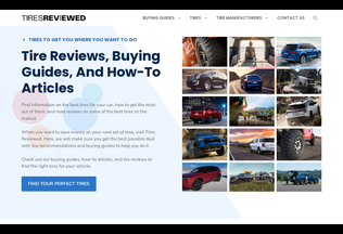 Website 
	tiresreviewed.com desktop preview