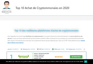 Website top10buycrypto.bibilife.fr desktop preview