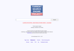 Website torrentproject.io desktop preview