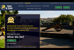 Website 
	toursofderry.com desktop preview