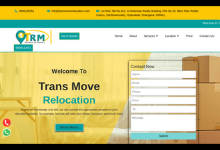 Website transmoverelocation.com desktop preview