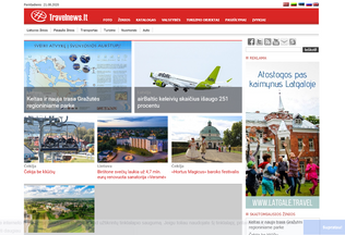 Website 
	travelnews.lt desktop preview