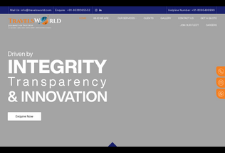 Website 
	travelsworld.com desktop preview