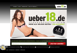 Website ueber18.de desktop preview