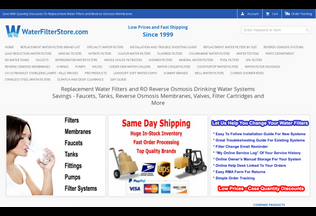Website 
	waterfilterstore.com desktop preview