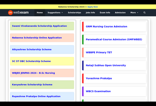 Website 
	webexam.in desktop preview