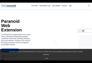 Website 
	webparanoid.com desktop preview