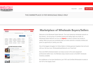 Website 
	wholesaledealernetwork.com desktop preview