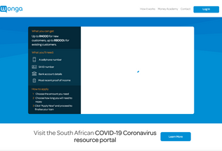 Website 
	wonga.co.za desktop preview